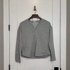 Gray Long Sleeve Top